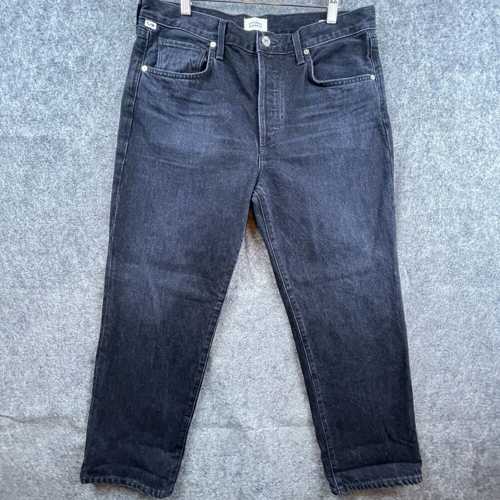 Citizens of Humanity Jeans Womens 30 Black Emery Crop Premium Vintage Straight